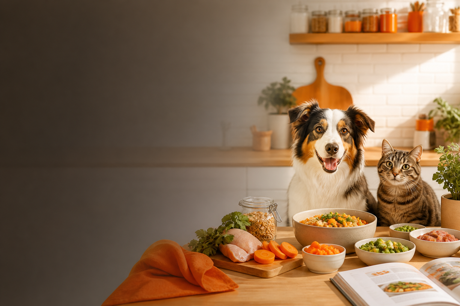 cena de cozinha caseira para pets